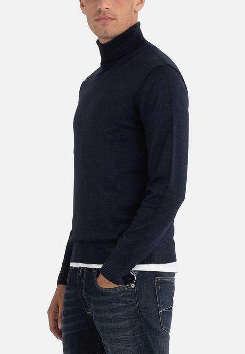 Replay - Turtleneck wool sweater - dark navy
