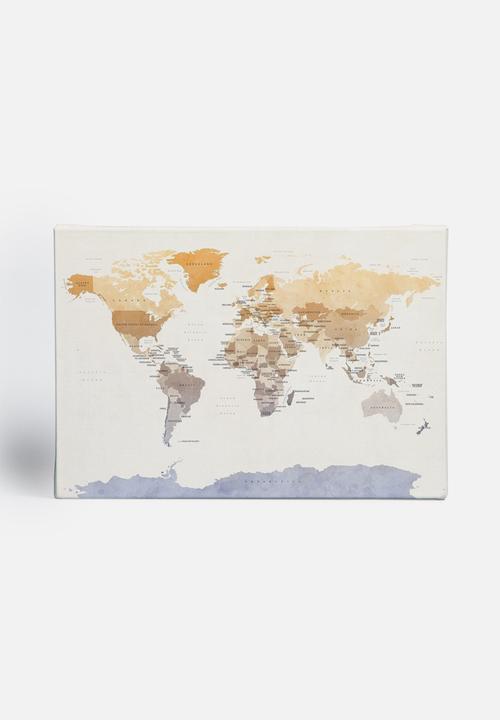 artPause - Watercolour Political Map of the World 2
