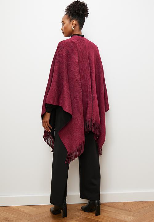 edit - Faye poncho - burgundy