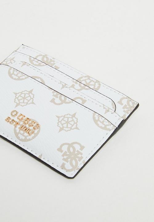 GUESS - Laurel slg card holder- white logo