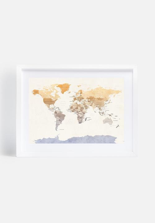 artPause - Watercolour Political Map of the World 2