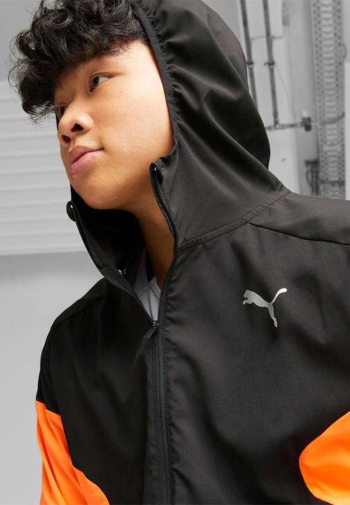 PUMA - Run lightweight jacket - puma black-ultra orange