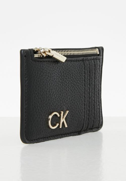 Calvin Klein - Re-lock cardholder with zip pbl - ck black
