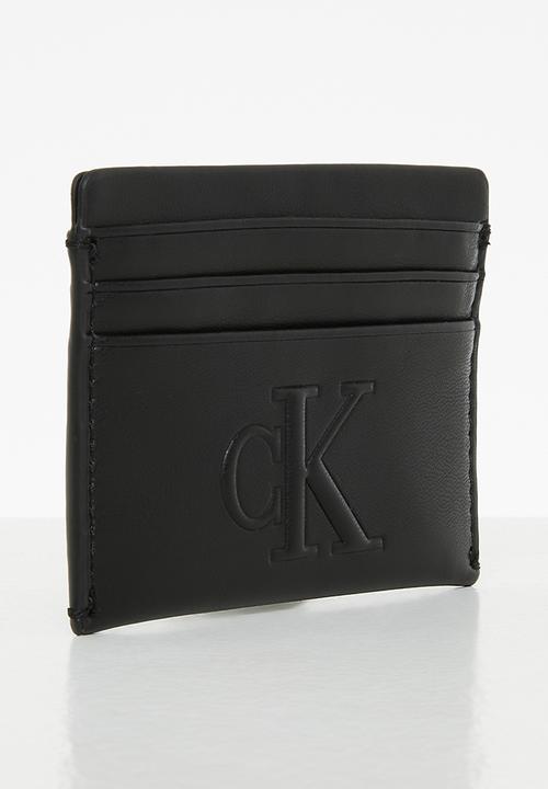 Calvin Klein - Sculpted cardholder 6cc pipping - black