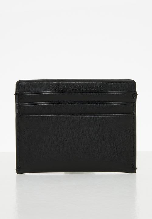 Calvin Klein - Sculpted cardholder 6cc pipping - black