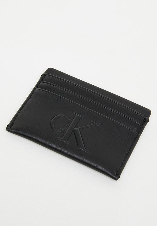 Calvin Klein - Sculpted cardholder 6cc pipping - black