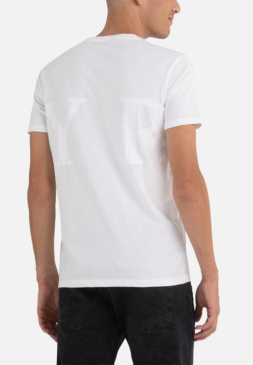 Replay - Jersey T-shirt with maxi print - white
