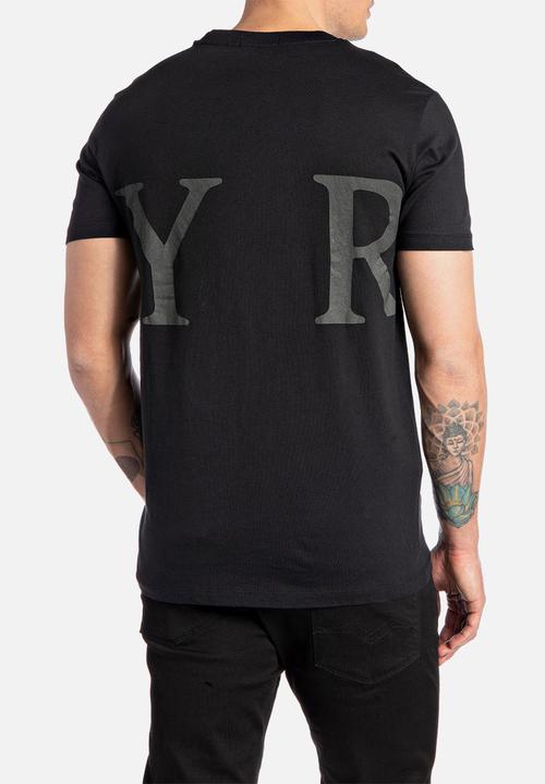 Replay - Jersey T-shirt with maxi print - blackboard