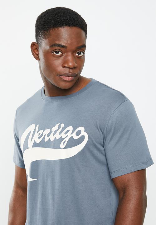 Vertigo - Mens vertigo core script  tee short sleeve - stormy weather
