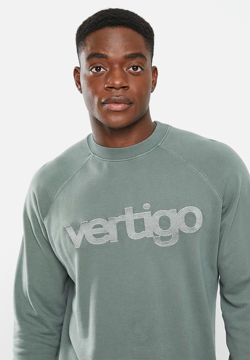 Vertigo - Mens vertigo pigment dyed sweater pullover-stormy weather