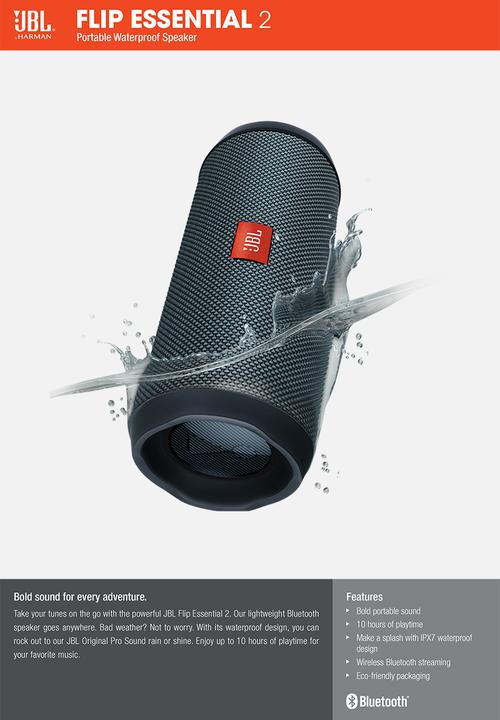 JBL - Flip Essential 2 Portable BT Speaker