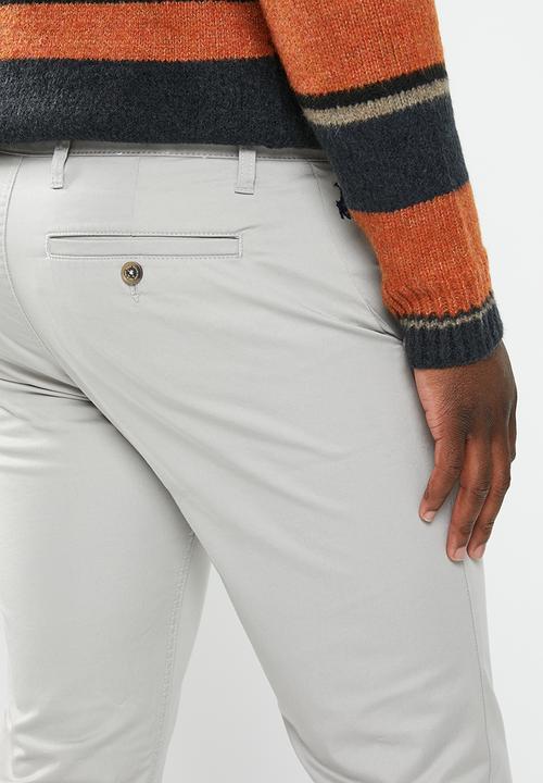 POLO - Mens milan straight leg chino - grey