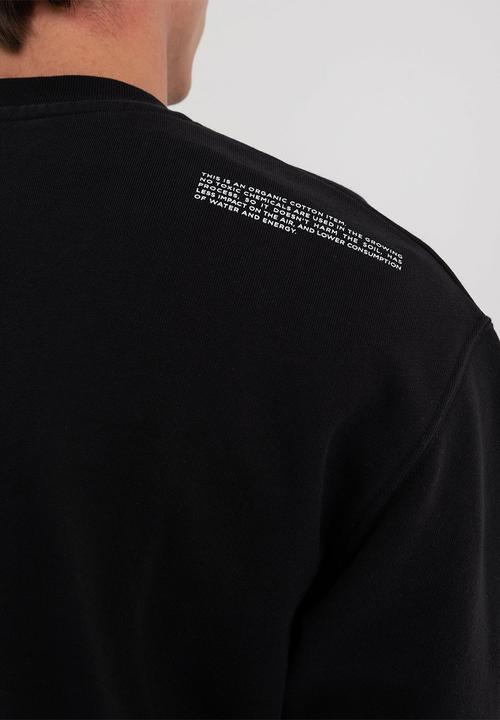 Replay - Organic cotton sweatshirt with print - black