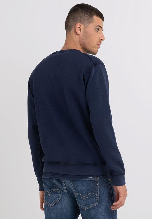 Replay - Organic cotton sweatshirt - blue