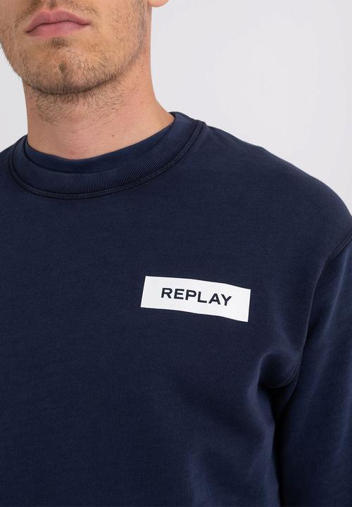 Replay - Organic cotton sweatshirt - blue