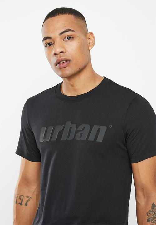 urban° - Mens urban core logo tee short sleeve - black