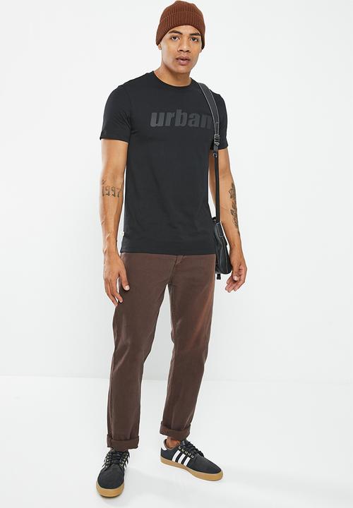 urban° - Mens urban core logo tee short sleeve - black