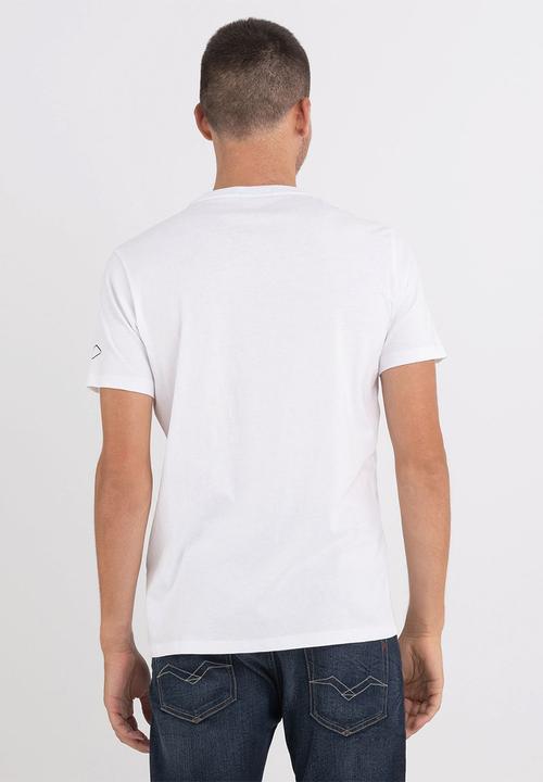 Replay - Jersey t-shirt with optical print - White