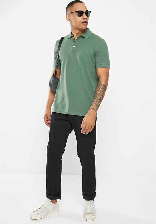 urban° - Mens urban core pique golfer - dark forest