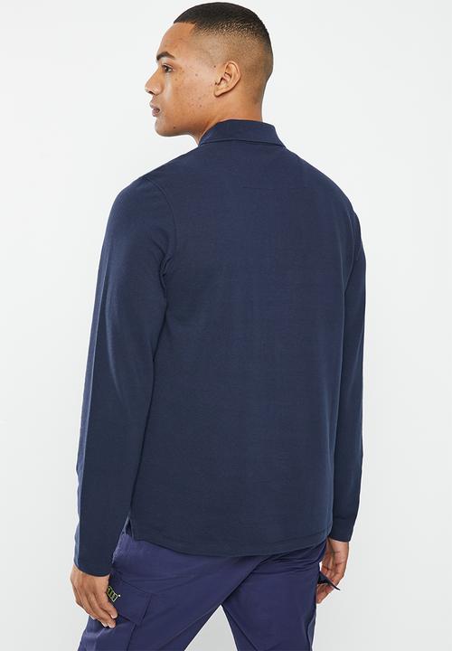 urban° - Mens urban core long sleeve golfer - navy