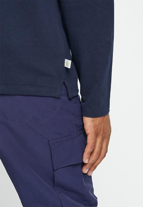 urban° - Mens urban core long sleeve golfer - navy