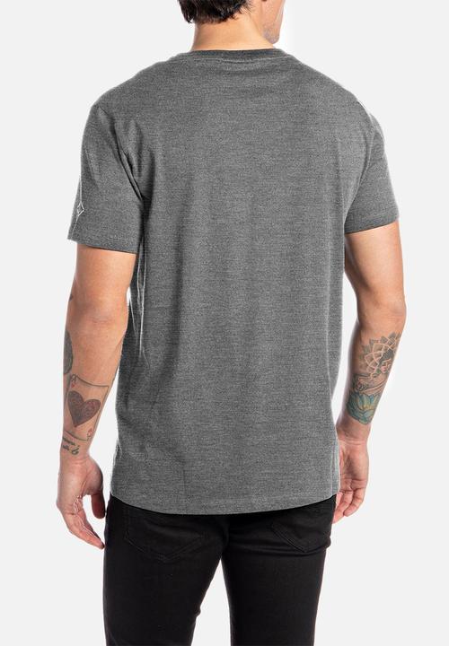 Replay - Jersey t-shirt with optical print - grey melange