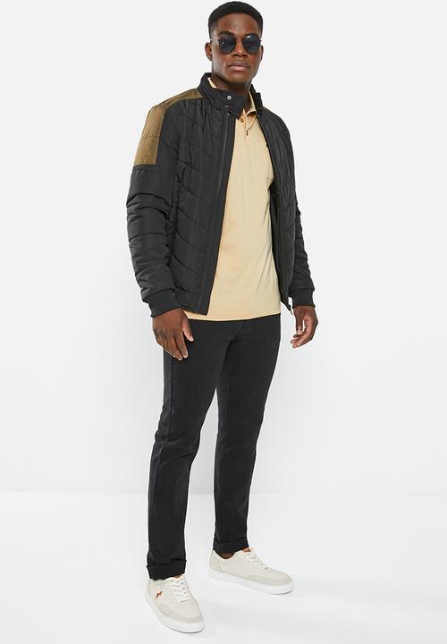Pierre Cardin - Mercerised  200 long sleeve golfer - stone