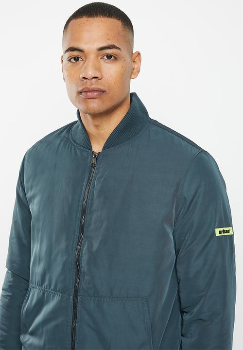 urban° - Mens urban nylon fashion jacket bomber - navy