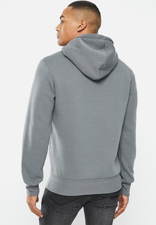 Aca Joe - Mens aca joe brushed fleece pull over hoody - dark grey