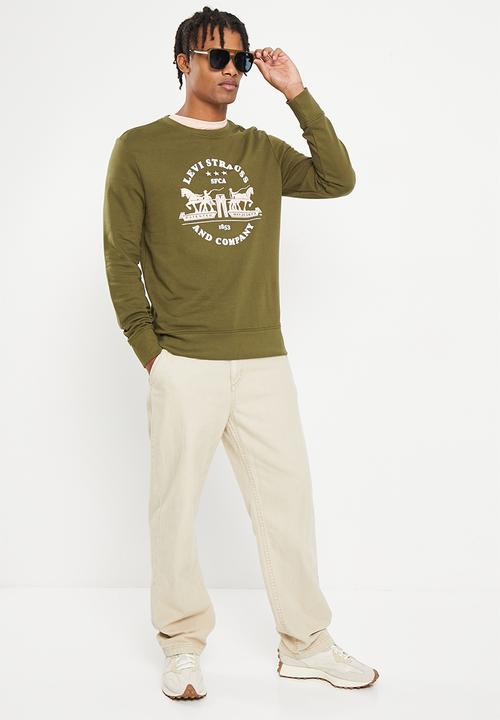 Levi’s® - circle text grp sweat - dark olive 