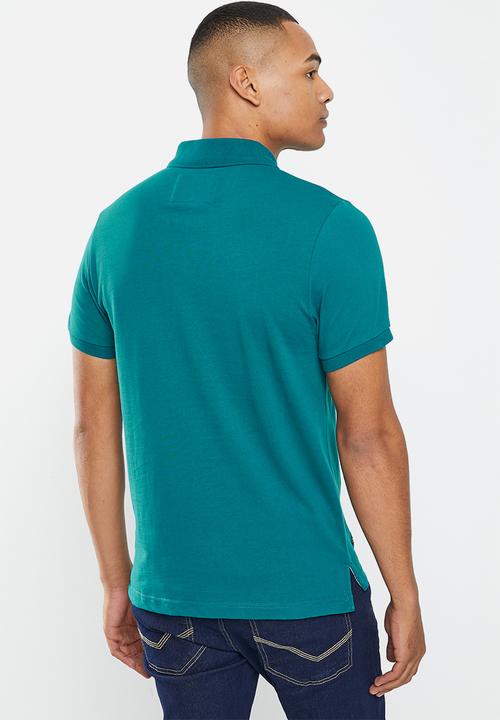Aca Joe - Mens aca joe logo embroidered golfer plain - teal