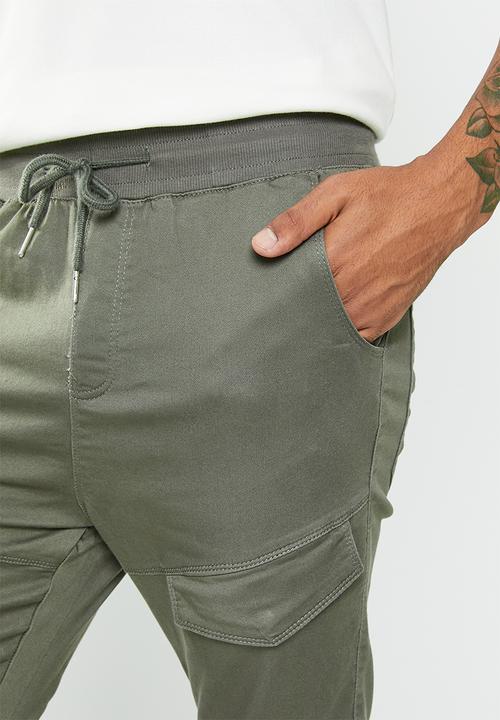 Aca Joe - Mens aca joe twilll jogger - fatigue