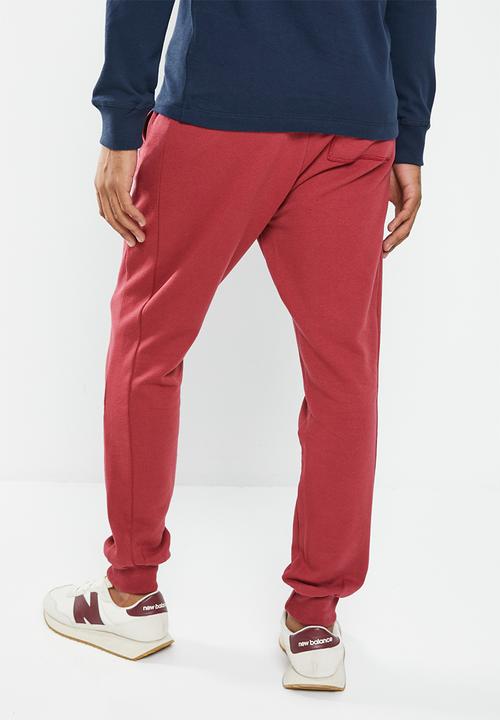 Aca Joe - Mens aca joe small logo jogger - maroon