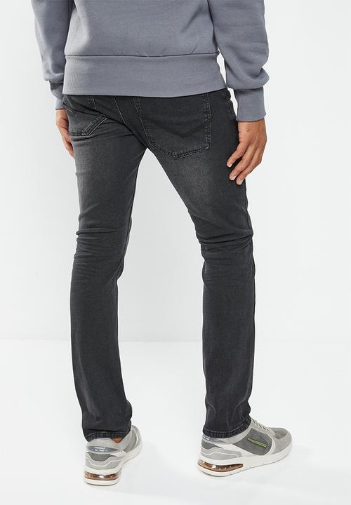 Aca Joe - Mens aca joe straight leg jeans - black