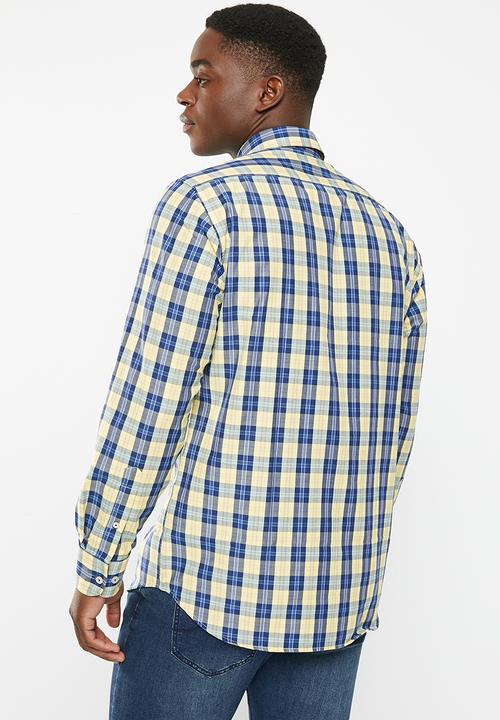 Pierre Cardin - Pc176  checked formal shirt - stone 
