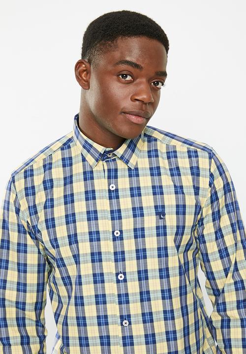Pierre Cardin - Pc176  checked formal shirt - stone 