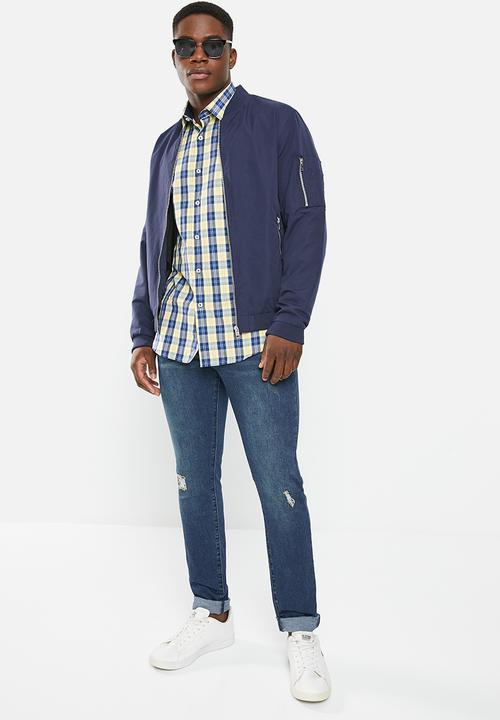 Pierre Cardin - Pc176  checked formal shirt - stone 