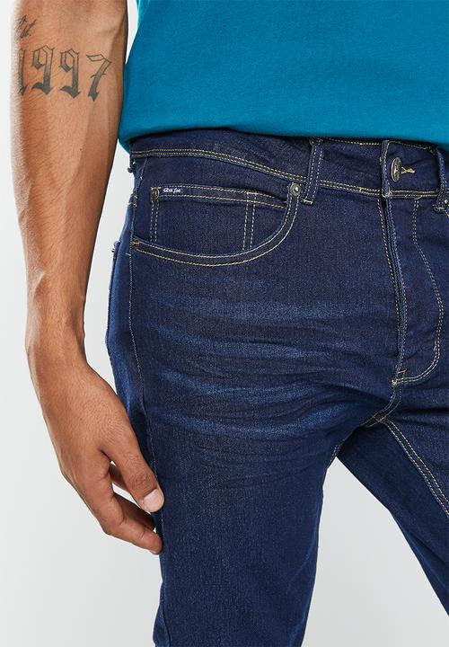 Aca Joe - Mens aca joe skinny denim jeans - dark wash