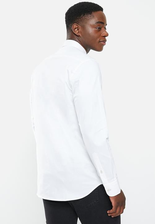 Pierre Cardin - Plain stretch classic collar formal shirt - white 