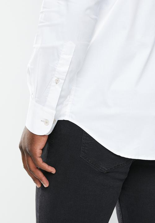 Pierre Cardin - Plain stretch classic collar formal shirt - white 