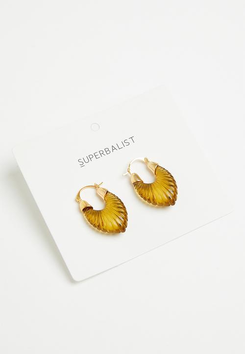 Superbalist - Freya hoop earrings - brown