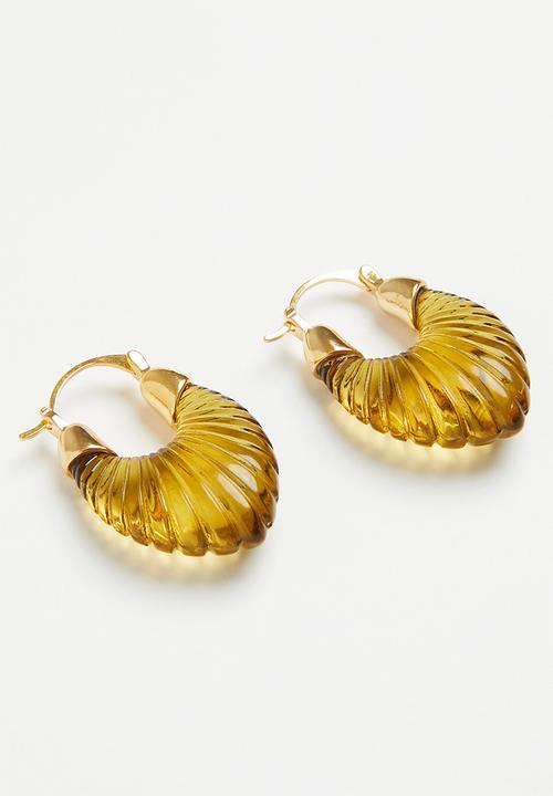Superbalist - Freya hoop earrings - brown
