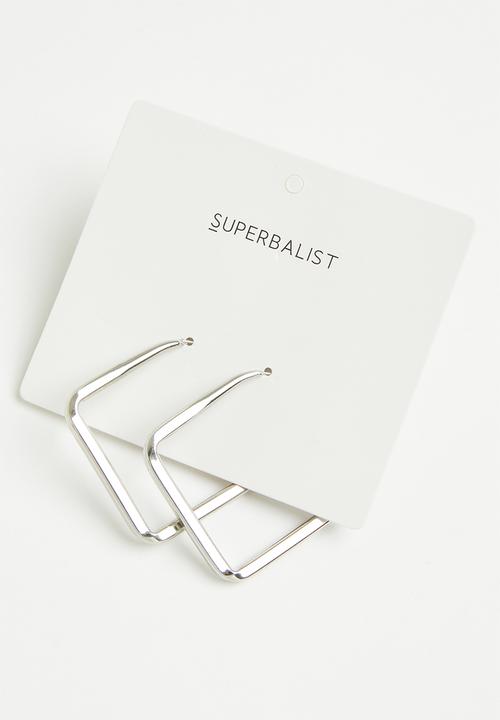 Superbalist - Square hoop earrings - silver