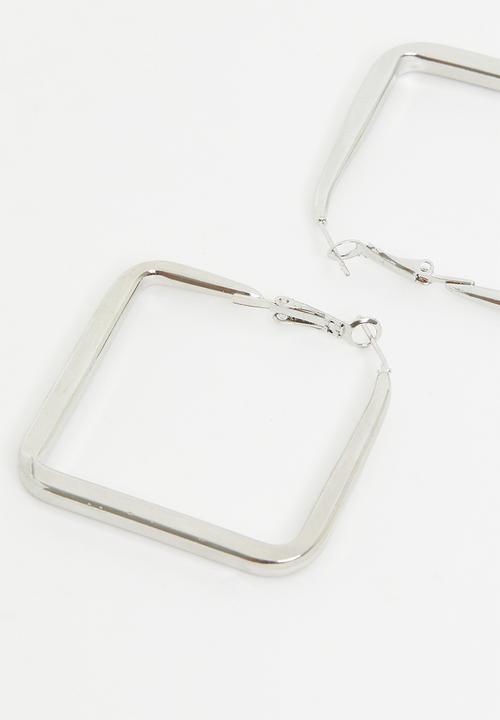 Superbalist - Square hoop earrings - silver