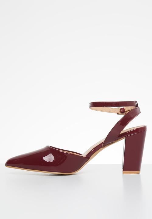 Superbalist - Juliette anklestrap block heel - burgundy