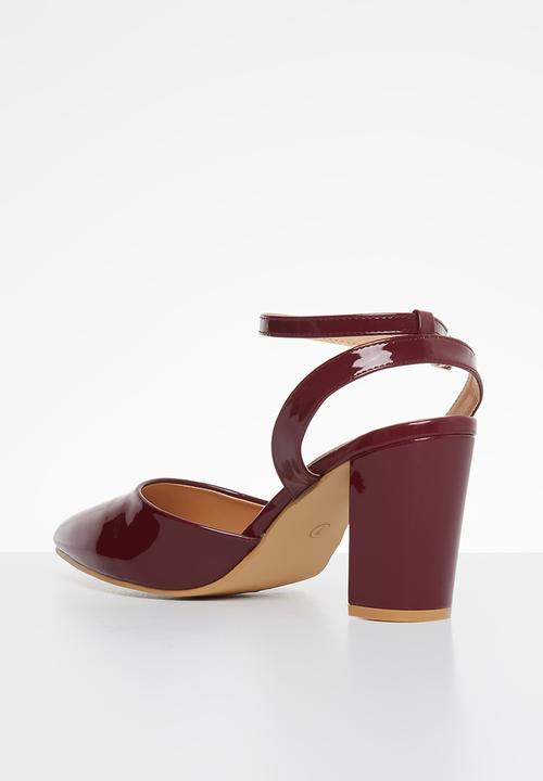 Superbalist - Juliette anklestrap block heel - burgundy