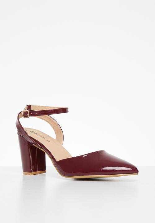 Superbalist - Juliette anklestrap block heel - burgundy