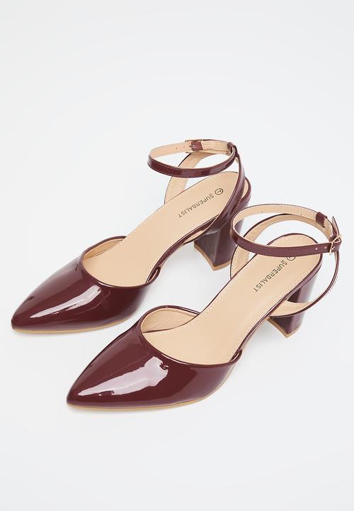 Superbalist - Juliette anklestrap block heel - burgundy