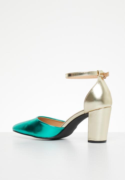 Superbalist - Zoe anklestrap block heel - green