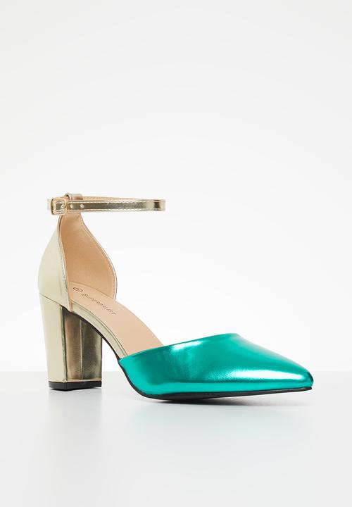 Superbalist - Zoe anklestrap block heel - green